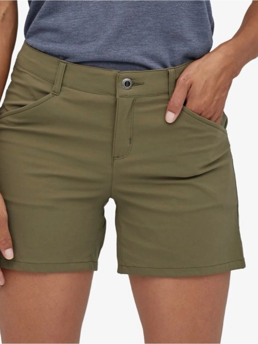 Patagonia 8” Skyline Traveler Shorts- W's Olive Green- 8
